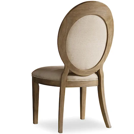 Oval Back Side Chair with Tapered Legs